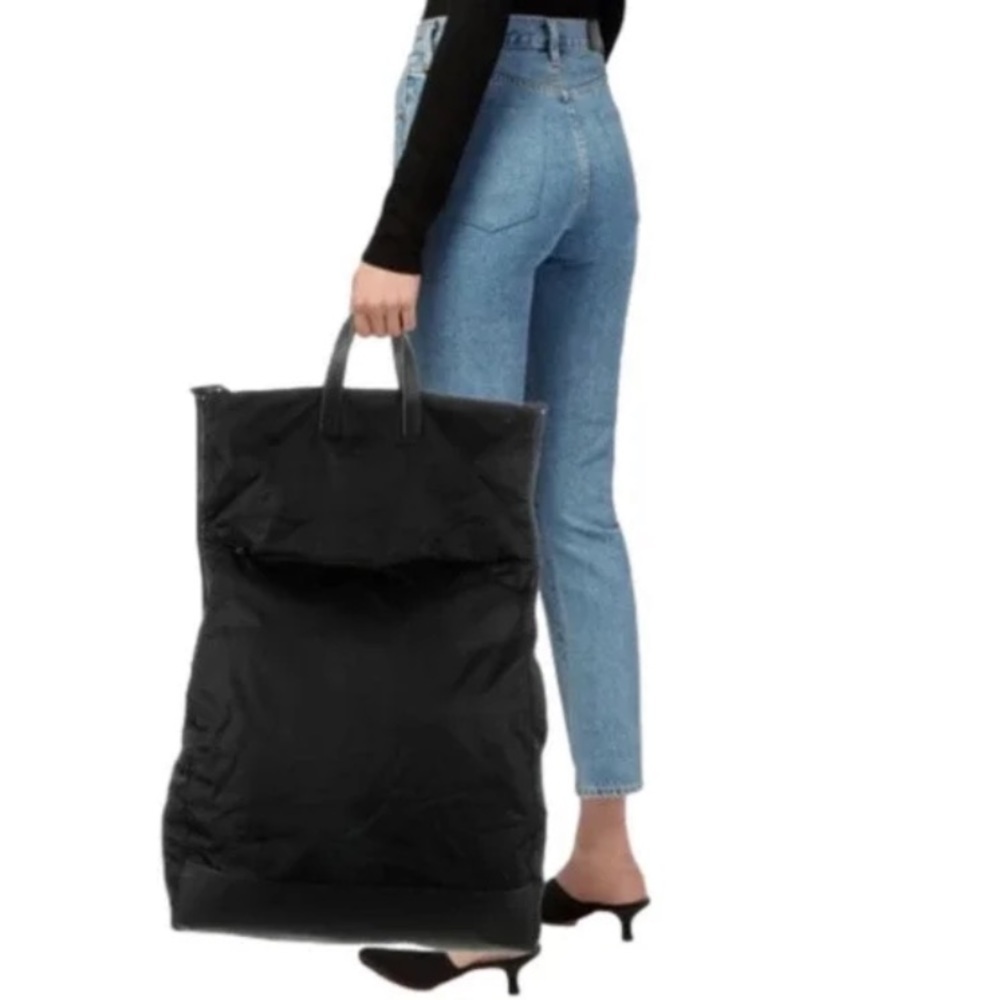 NWT ATM Anthony Thomas Melillo Black Nylon Large Foldable Backpack Bag